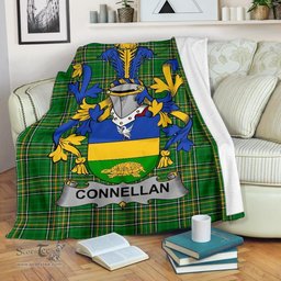 Scottish Connellan or O'Connellan Coat of Arms Family Crest Ireland Blanket Irish National Tartan Irish County Blanket