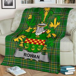 Scottish Rowan Coat of Arms Family Crest Ireland Blanket Irish National Tartan Irish County Blanket