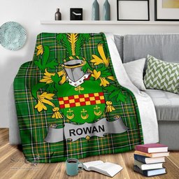 Scottish Rowan Coat of Arms Family Crest Ireland Blanket Irish National Tartan Irish County Blanket
