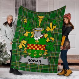 Scottish Rowan Coat of Arms Family Crest Ireland Blanket Irish National Tartan Irish County Blanket