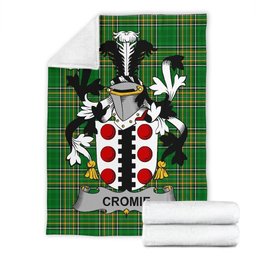 Scottish Cromie Coat of Arms Family Crest Ireland Blanket Irish National Tartan Irish County Blanket