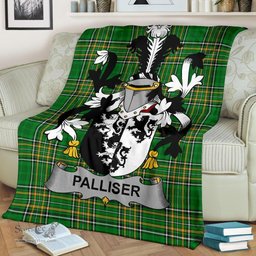 Scottish Palliser Coat of Arms Family Crest Ireland Blanket Irish National Tartan Irish County Blanket