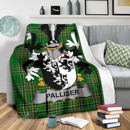 Scottish Palliser Coat of Arms Family Crest Ireland Blanket Irish National Tartan Irish County Blanket