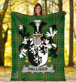 Scottish Palliser Coat of Arms Family Crest Ireland Blanket Irish National Tartan Irish County Blanket
