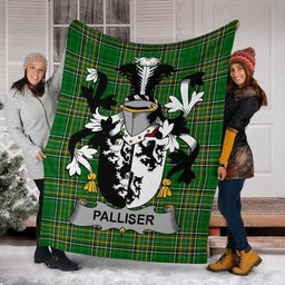 Scottish Palliser Coat of Arms Family Crest Ireland Blanket Irish National Tartan Irish County Blanket