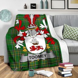 Scottish Toomey or O'Twomey Coat of Arms Family Crest Ireland Blanket Irish National Tartan Irish County Blanket