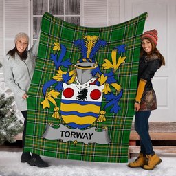 Scottish Torway Coat of Arms Family Crest Ireland Blanket Irish National Tartan Irish County Blanket