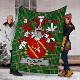 Scottish Dooley or O'Dooley Coat of Arms Family Crest Ireland Blanket Irish National Tartan Irish County Blanket