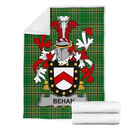 Scottish Behan Coat of Arms Family Crest Ireland Blanket Irish National Tartan Irish County Blanket