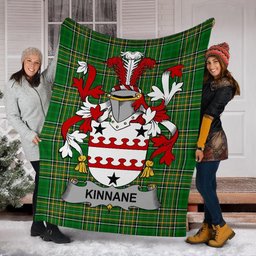 Scottish Kinnane or O'Kinane Coat of Arms Family Crest Ireland Blanket Irish National Tartan Irish County Blanket