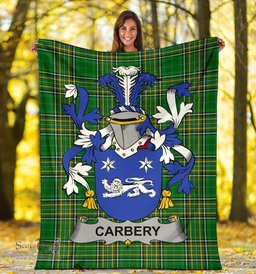 Scottish Carbery Coat of Arms Family Crest Ireland Blanket Irish National Tartan Irish County Blanket