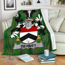 Scottish Tierney Coat of Arms Family Crest Ireland Blanket Irish National Tartan Irish County Blanket