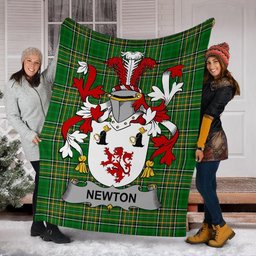Scottish Newton Coat of Arms Family Crest Ireland Blanket Irish National Tartan Irish County Blanket