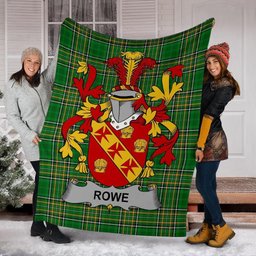 Scottish Rowe Coat of Arms Family Crest Ireland Blanket Irish National Tartan Irish County Blanket