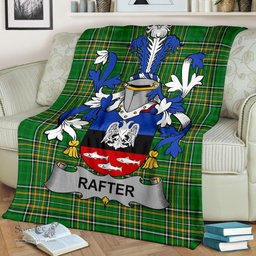 Scottish Rafter Coat of Arms Family Crest Ireland Blanket Irish National Tartan Irish County Blanket