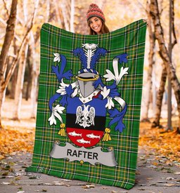 Scottish Rafter Coat of Arms Family Crest Ireland Blanket Irish National Tartan Irish County Blanket