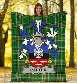 Scottish Rafter Coat of Arms Family Crest Ireland Blanket Irish National Tartan Irish County Blanket