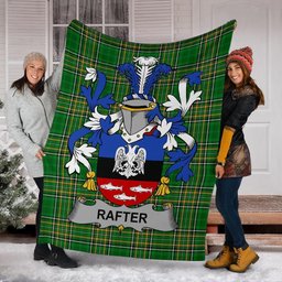 Scottish Rafter Coat of Arms Family Crest Ireland Blanket Irish National Tartan Irish County Blanket