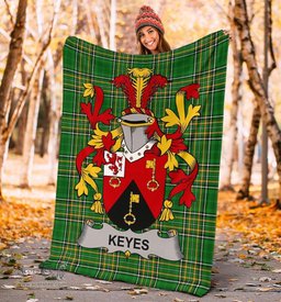 Scottish Keyes Coat of Arms Family Crest Ireland Blanket Irish National Tartan Irish County Blanket