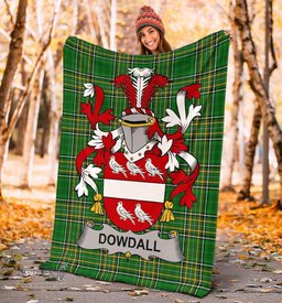 Scottish Dowdall Coat of Arms Family Crest Ireland Blanket Irish National Tartan Irish County Blanket