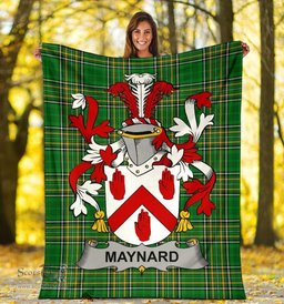 Scottish Maynard Coat of Arms Family Crest Ireland Blanket Irish National Tartan Irish County Blanket