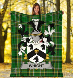 Scottish Whight Coat of Arms Family Crest Ireland Blanket Irish National Tartan Irish County Blanket
