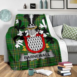 Scottish Barnewall Coat of Arms Family Crest Ireland Blanket Irish National Tartan Irish County Blanket