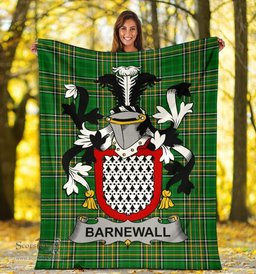 Scottish Barnewall Coat of Arms Family Crest Ireland Blanket Irish National Tartan Irish County Blanket