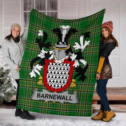 Scottish Barnewall Coat of Arms Family Crest Ireland Blanket Irish National Tartan Irish County Blanket