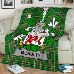 Scottish McNulty Coat of Arms Family Crest Ireland Blanket Irish National Tartan Irish County Blanket