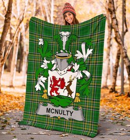 Scottish McNulty Coat of Arms Family Crest Ireland Blanket Irish National Tartan Irish County Blanket