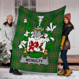 Scottish McNulty Coat of Arms Family Crest Ireland Blanket Irish National Tartan Irish County Blanket