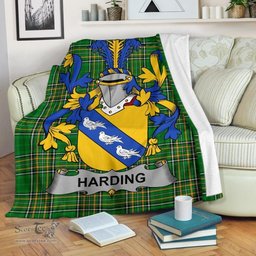 Scottish Harding Coat of Arms Family Crest Ireland Blanket Irish National Tartan Irish County Blanket