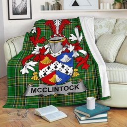 Scottish McClintock Coat of Arms Family Crest Ireland Blanket Irish National Tartan Irish County Blanket