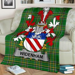 Scottish Widenham Coat of Arms Family Crest Ireland Blanket Irish National Tartan Irish County Blanket