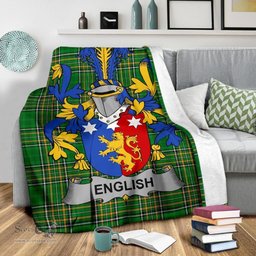 Scottish English Coat of Arms Family Crest Ireland Blanket Irish National Tartan Irish County Blanket