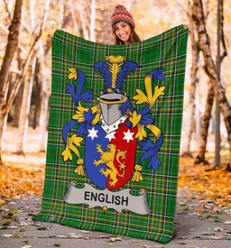 Scottish English Coat of Arms Family Crest Ireland Blanket Irish National Tartan Irish County Blanket