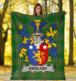 Scottish English Coat of Arms Family Crest Ireland Blanket Irish National Tartan Irish County Blanket
