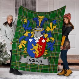 Scottish English Coat of Arms Family Crest Ireland Blanket Irish National Tartan Irish County Blanket