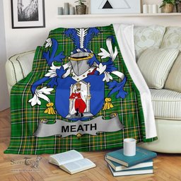 Scottish Meath Coat of Arms Family Crest Ireland Blanket Irish National Tartan Irish County Blanket