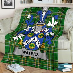 Scottish Waters Coat of Arms Family Crest Ireland Blanket Irish National Tartan Irish County Blanket