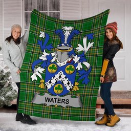 Scottish Waters Coat of Arms Family Crest Ireland Blanket Irish National Tartan Irish County Blanket