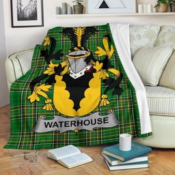 Scottish Waterhouse Coat of Arms Family Crest Ireland Blanket Irish National Tartan Irish County Blanket
