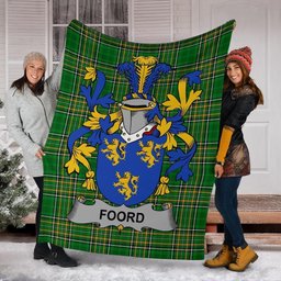 Scottish Foord Coat of Arms Family Crest Ireland Blanket Irish National Tartan Irish County Blanket