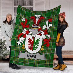 Scottish Mape Coat of Arms Family Crest Ireland Blanket Irish National Tartan Irish County Blanket