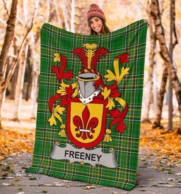 Scottish Freeney Coat of Arms Family Crest Ireland Blanket Irish National Tartan Irish County Blanket