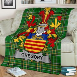 Scottish Gregory Coat of Arms Family Crest Ireland Blanket Irish National Tartan Irish County Blanket