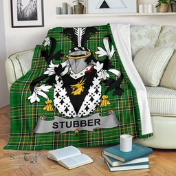 Scottish Stubber Coat of Arms Family Crest Ireland Blanket Irish National Tartan Irish County Blanket