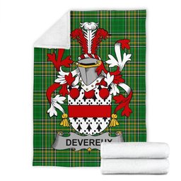 Scottish Devereux Coat of Arms Family Crest Ireland Blanket Irish National Tartan Irish County Blanket