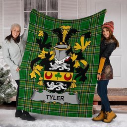 Scottish Tyler Coat of Arms Family Crest Ireland Blanket Irish National Tartan Irish County Blanket